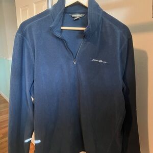 GREAT Condition Eddie Bauer Men’s Navy Zip Fleece